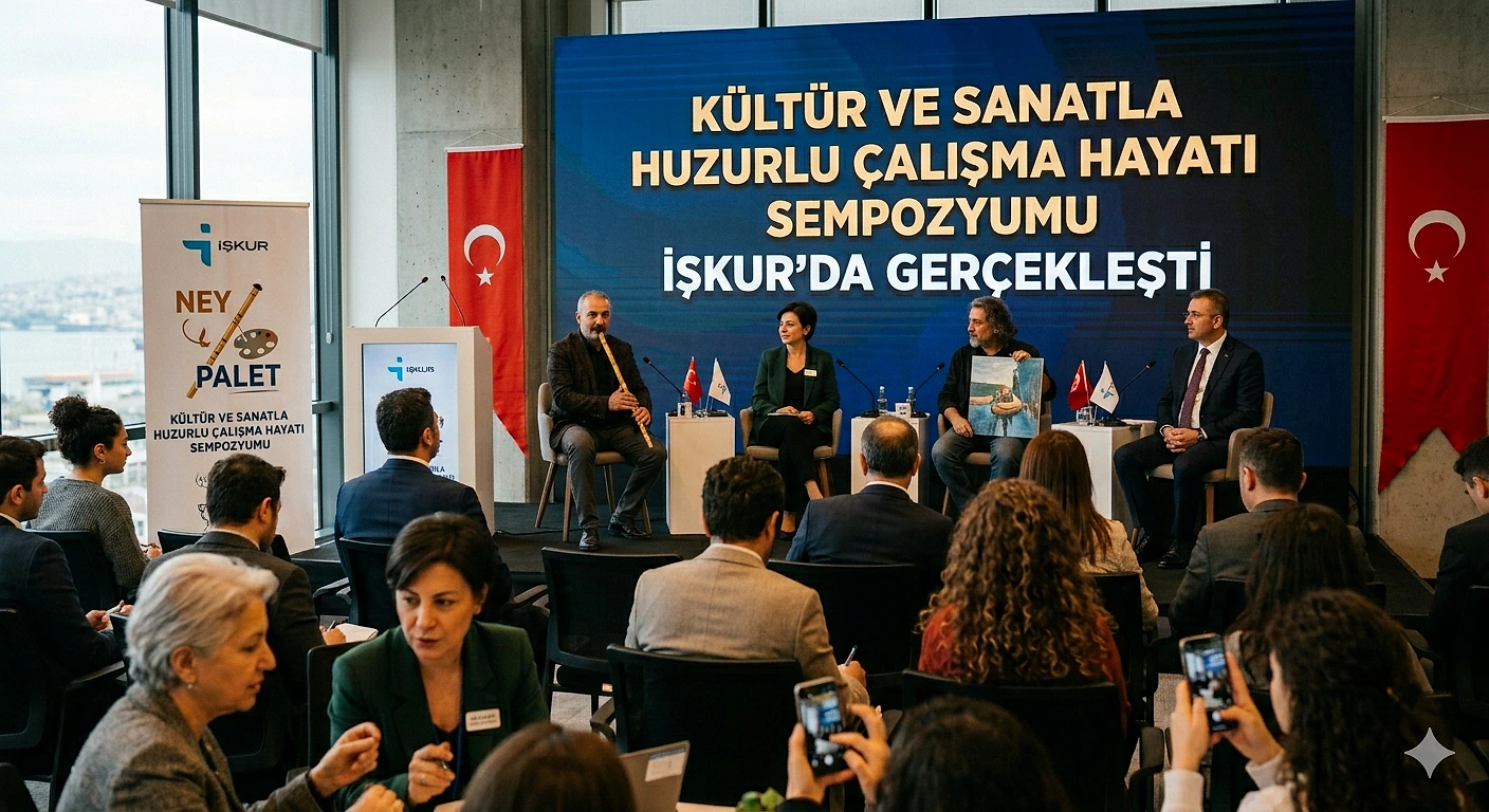 Kültür ve Sanatla Huzurlu Çalışma Hayatı Sempozyumu Kültür ve sanat temalı sempozyumda konuşmacılar ve katılımcılar bir araya geldi.